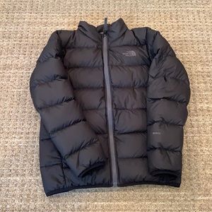 Boys North Face Black Down Puffer Large